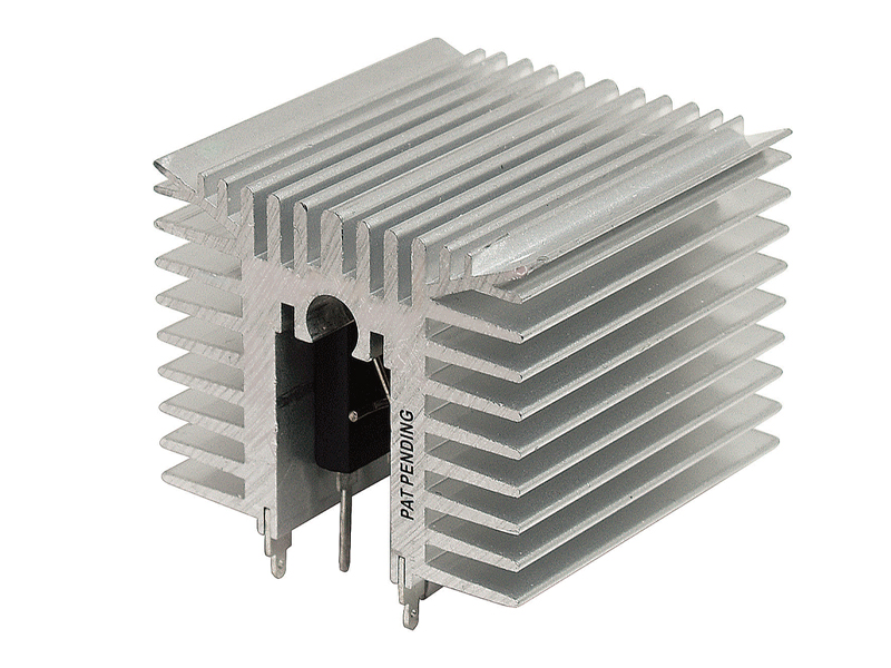 Aluminum heat sink radiator component