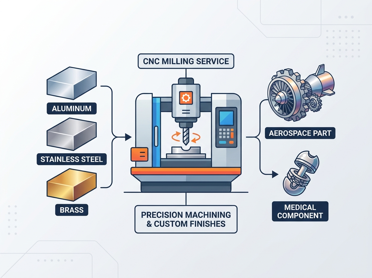 Custom CNC milling service operations
