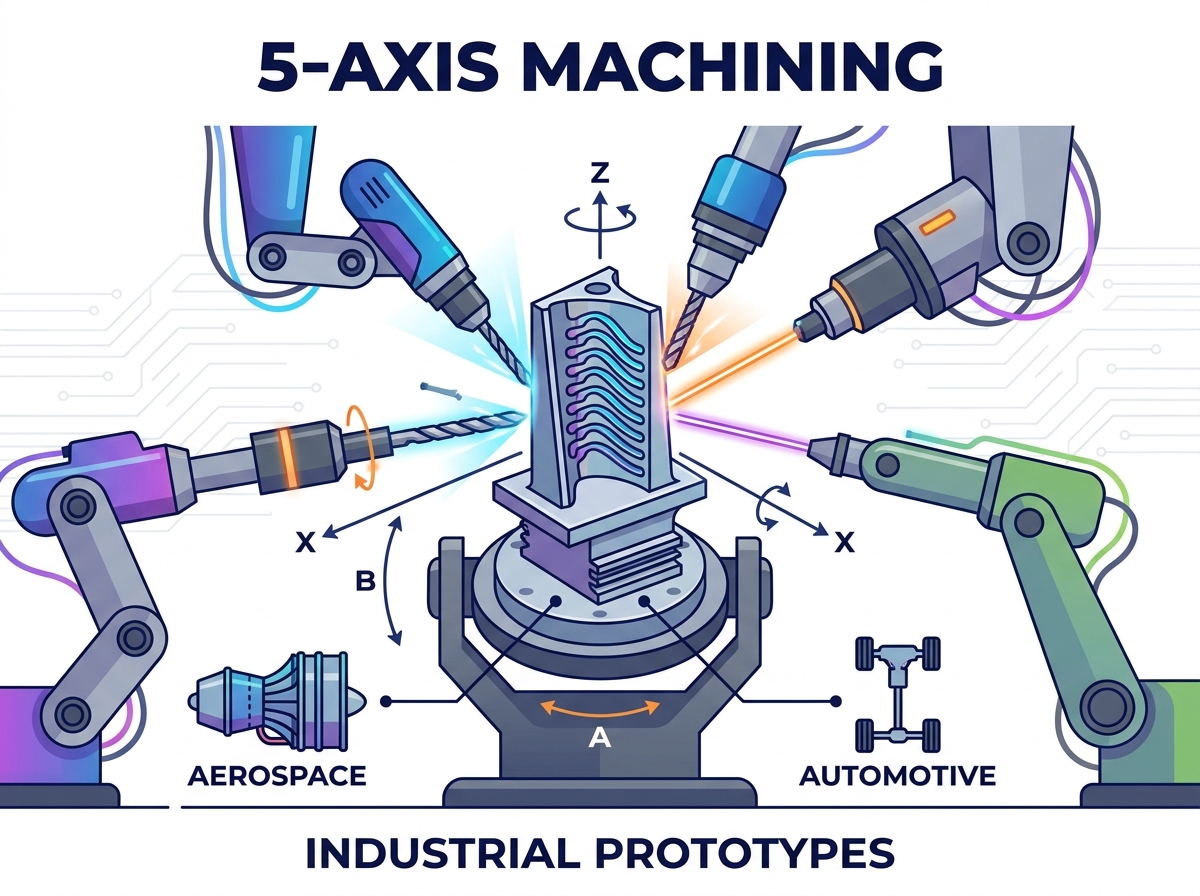 5-axis CNC machining process